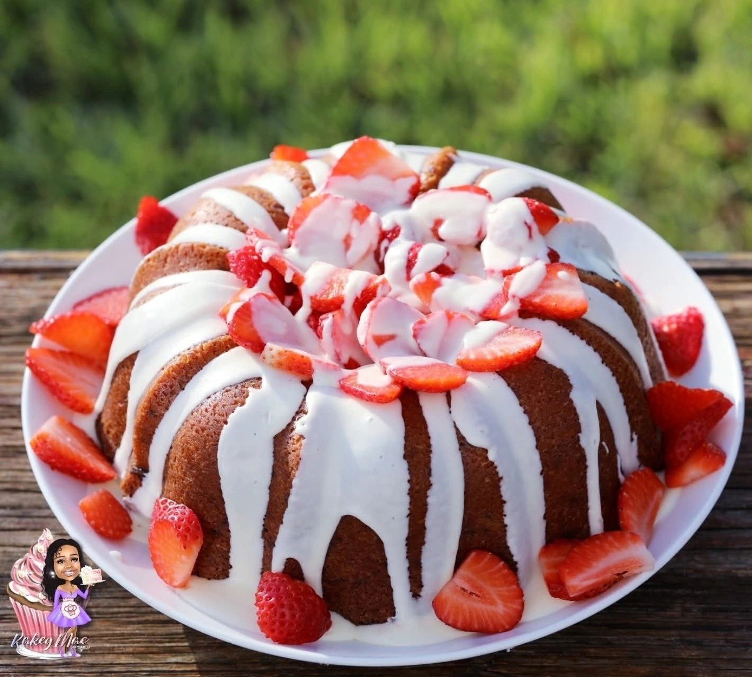 Strawberry-topped Bundt by Kakey Mae