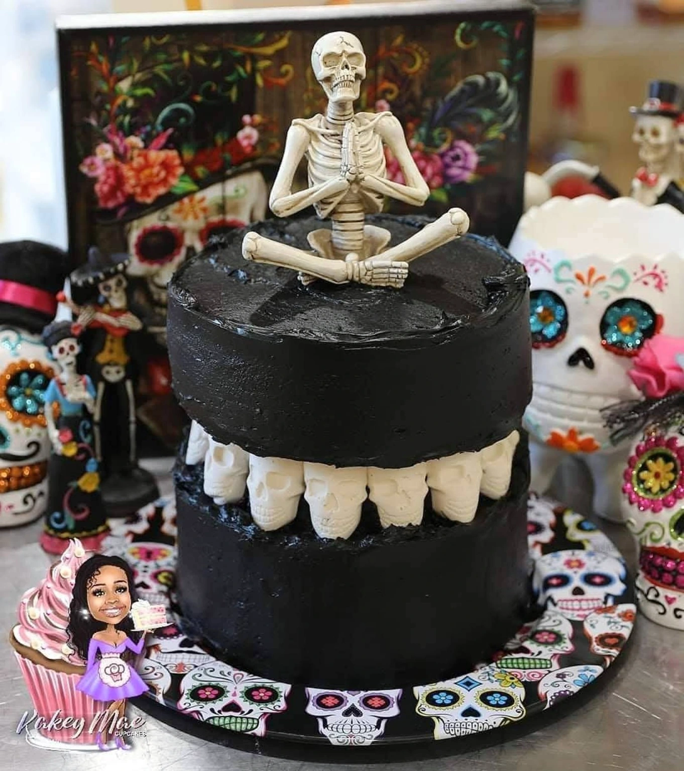 Skeleton celebration cake by Kakey Mae