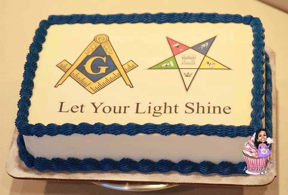 Personalized emblem sheet cake by Kakey Mae