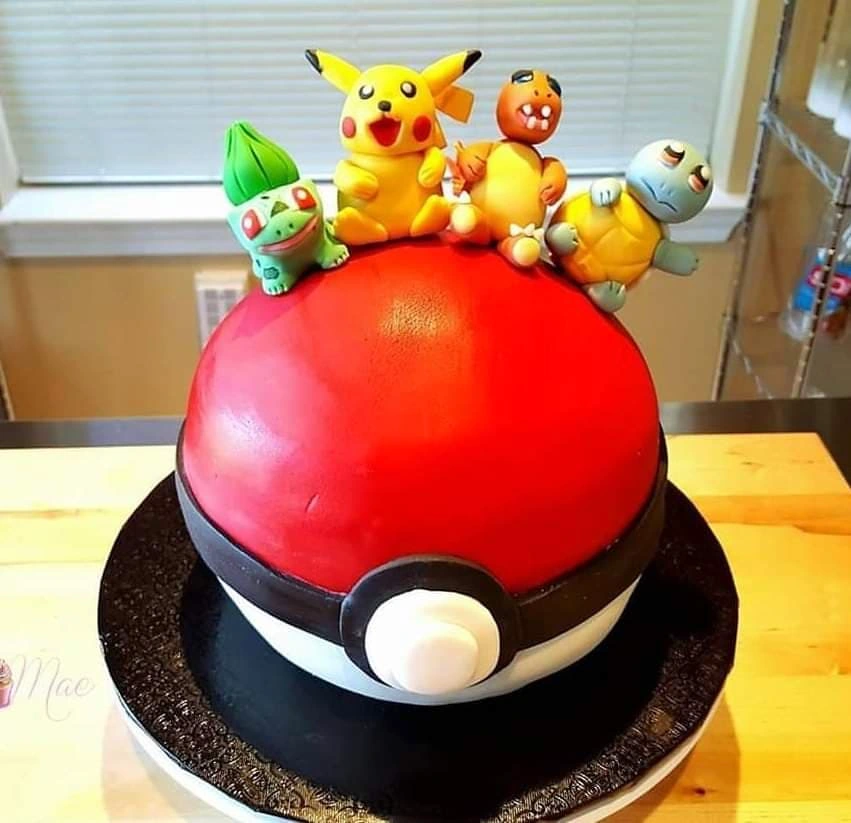 Poké Ball celebration cake by Kakey Mae